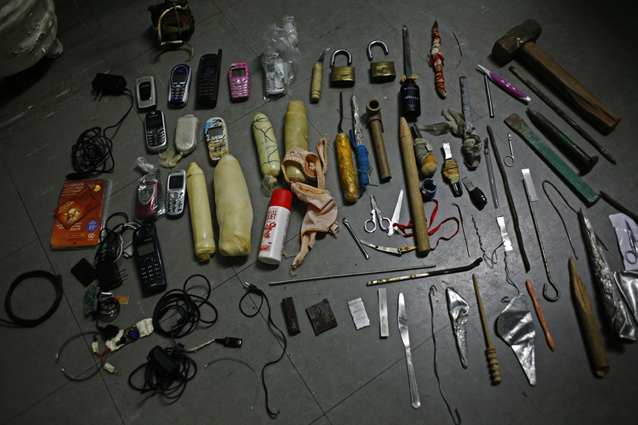 Cell phones weapons and sex toys confiscated from women s prison